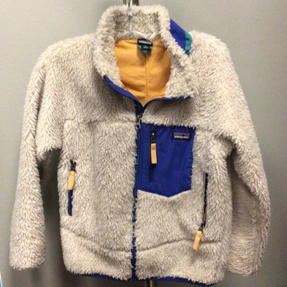 Patagonia Kids Cream Sherpa Jacket with Pocket